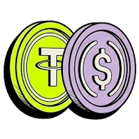 USDT and USDC coins